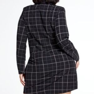 Fashiontofigure Plaid Blazer Dress